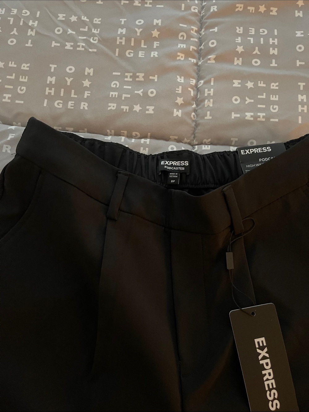 Express Black High-Rise Podcaster Trousers